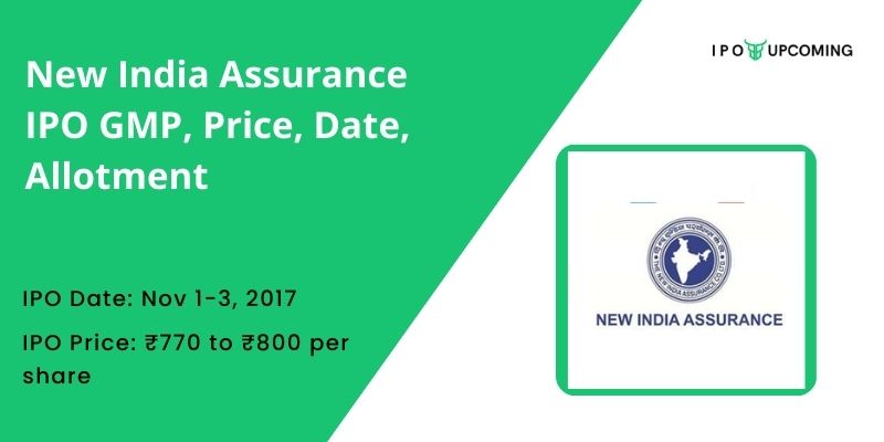 New India Assurance IPO GMP, Price, Date, Allotment