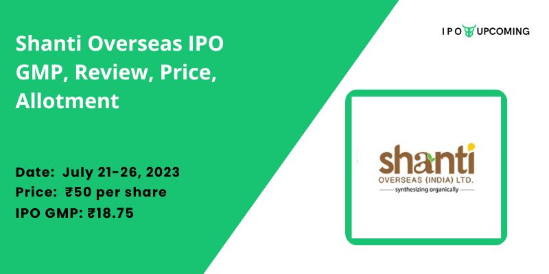 Shanti Overseas IPO GMP, Review, Price, Allotment