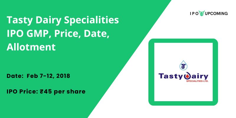 Tasty Dairy Specialities IPO GMP, Price, Date, Allotment