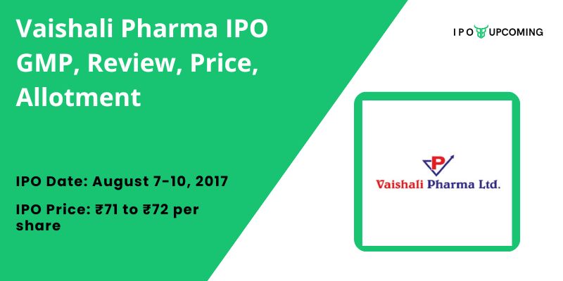 Vaishali Pharma IPO GMP, Review, Price, Allotment