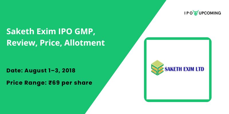Saketh Exim IPO GMP, Review, Price, Allotment