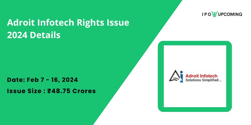 Adroit Infotech Rights Issue 2024 Details