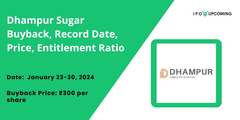 Dhampur Sugar Buyback, Record Date, Price, Entitlement Ratio