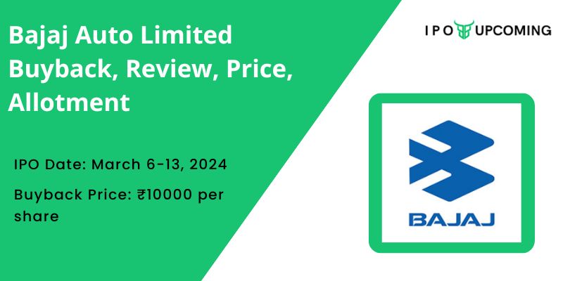 Bajaj Auto Limited Buyback, Record Date, Price, Entitlement Ratio