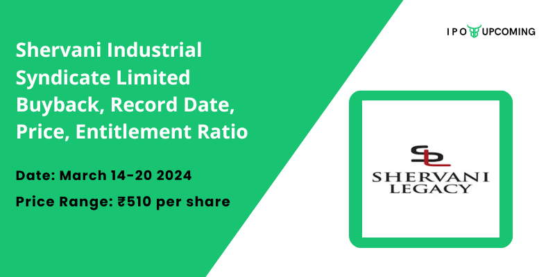 Shervani Industrial Syndicate Limited Buyback, Record Date, Price, Entitlement Ratio
