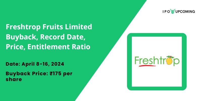 Freshtrop Fruits Limited Buyback, Record Date, Price, Entitlement Ratio